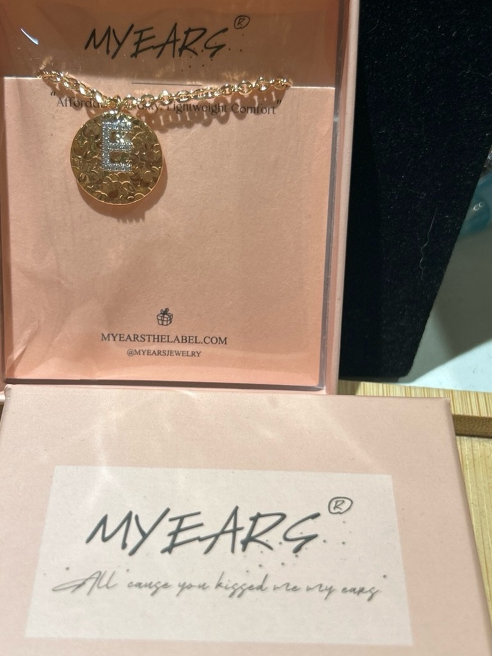 Gold Initial E Pendant Necklace - Gold